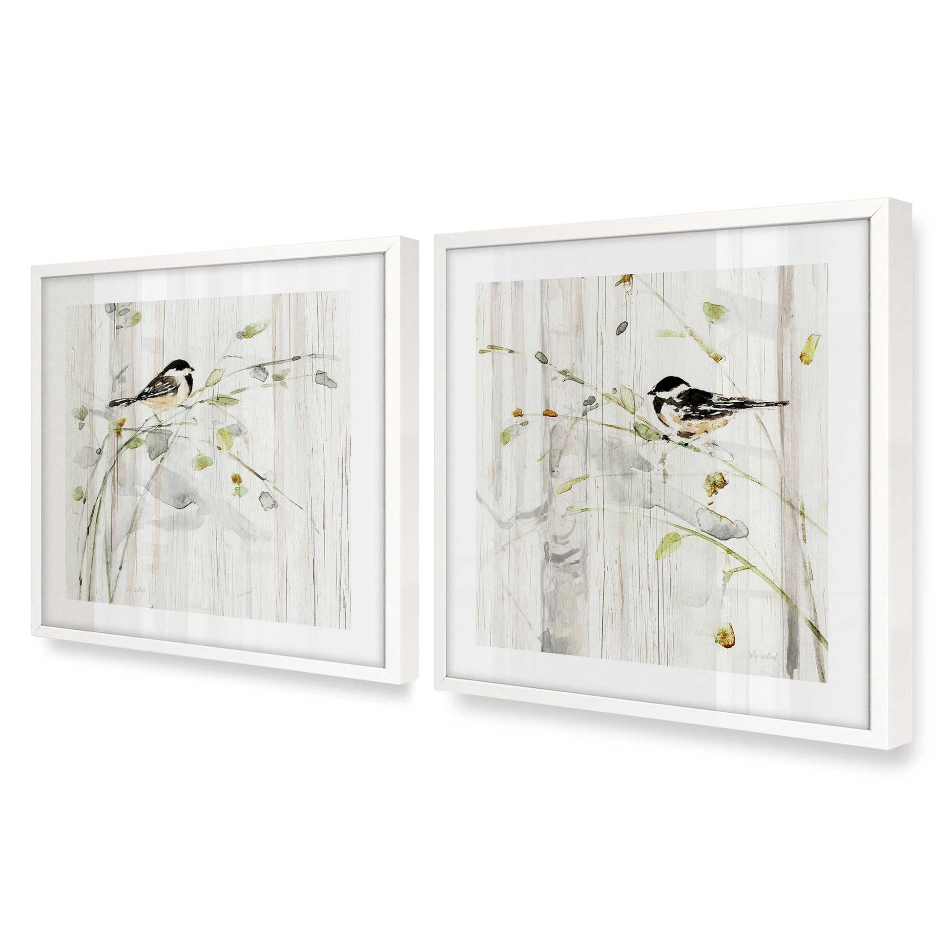 [Color:Opaque White], Picture of art in an Opaque White frame at an angle
