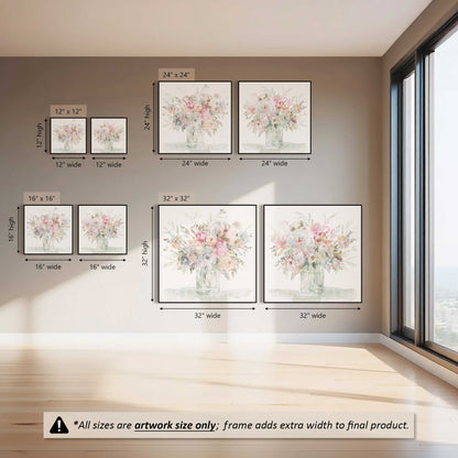 Bloom Party in Pink, Set of 2 Canvas Prints