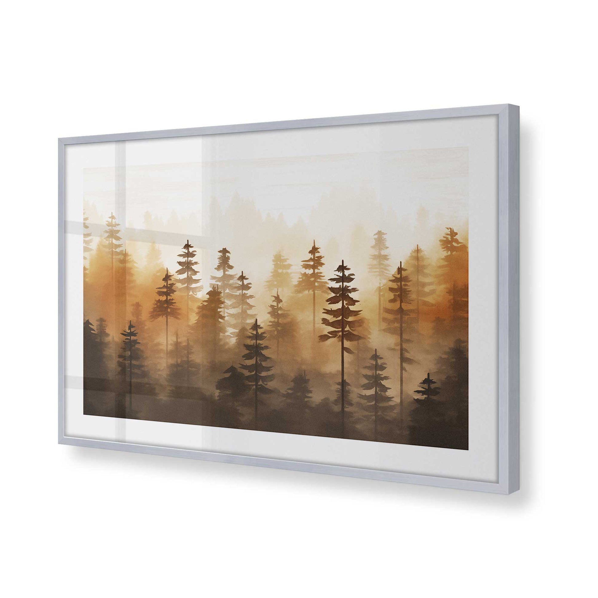 [Color:Polished Chrome], Picture of art in a Polished Chrome frame of the corner