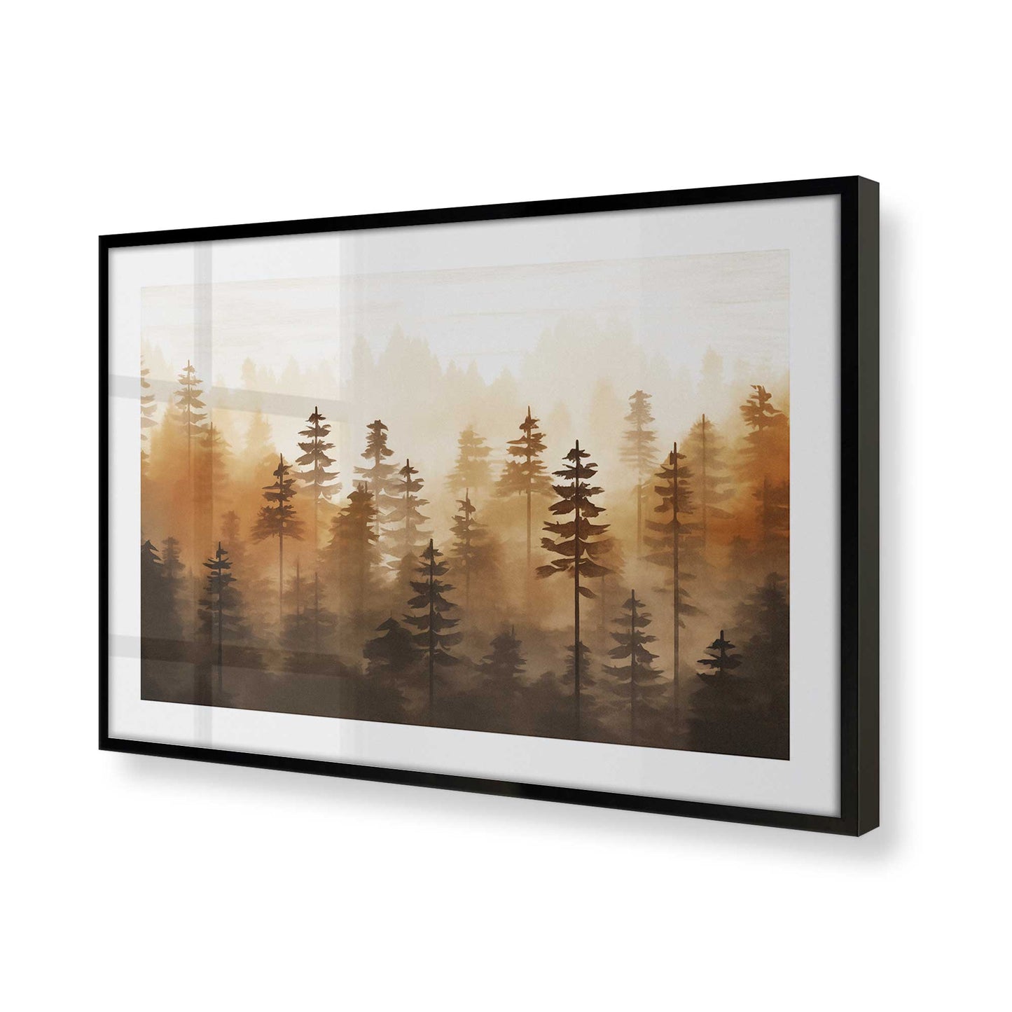 [Color:Satin Black], Picture of art in a Satin Black frame of the corner