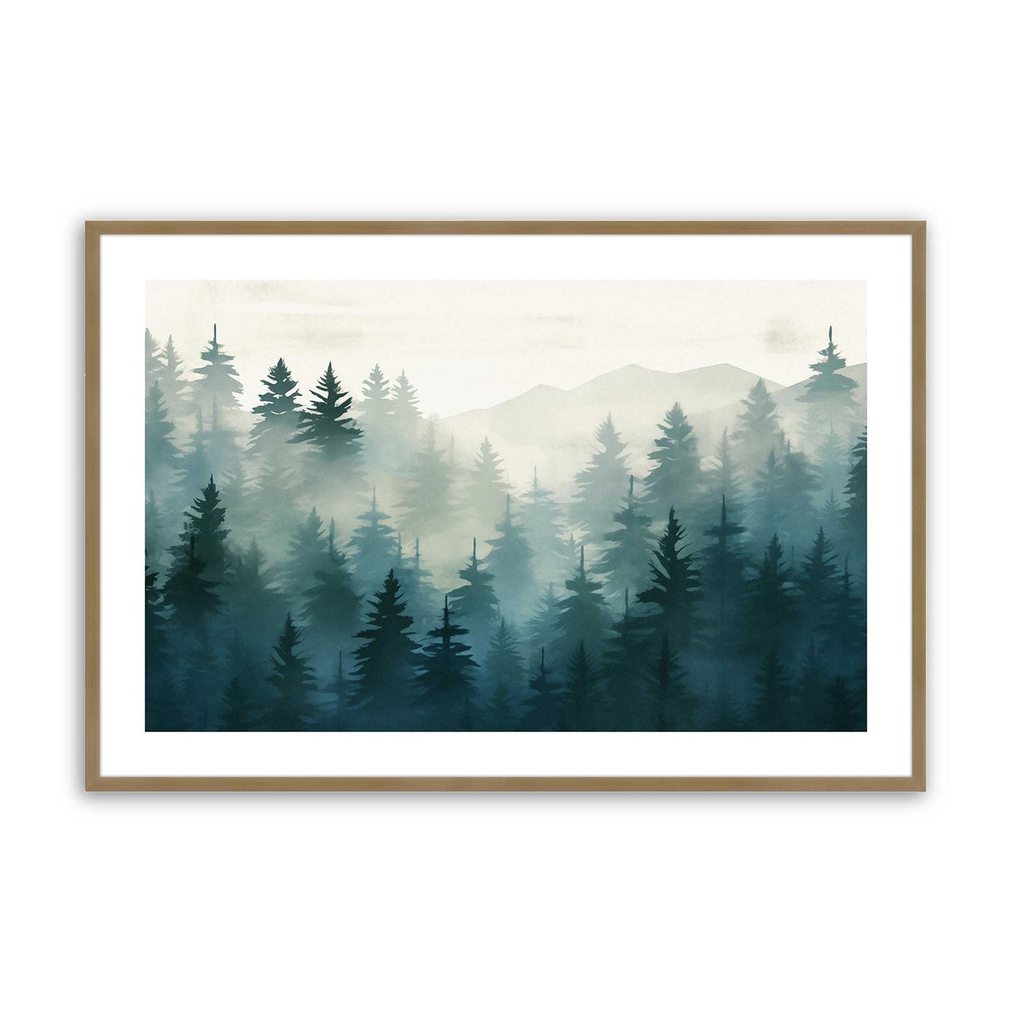 [Color:Brushed Gold], Picture of art in a Brushed Gold frame