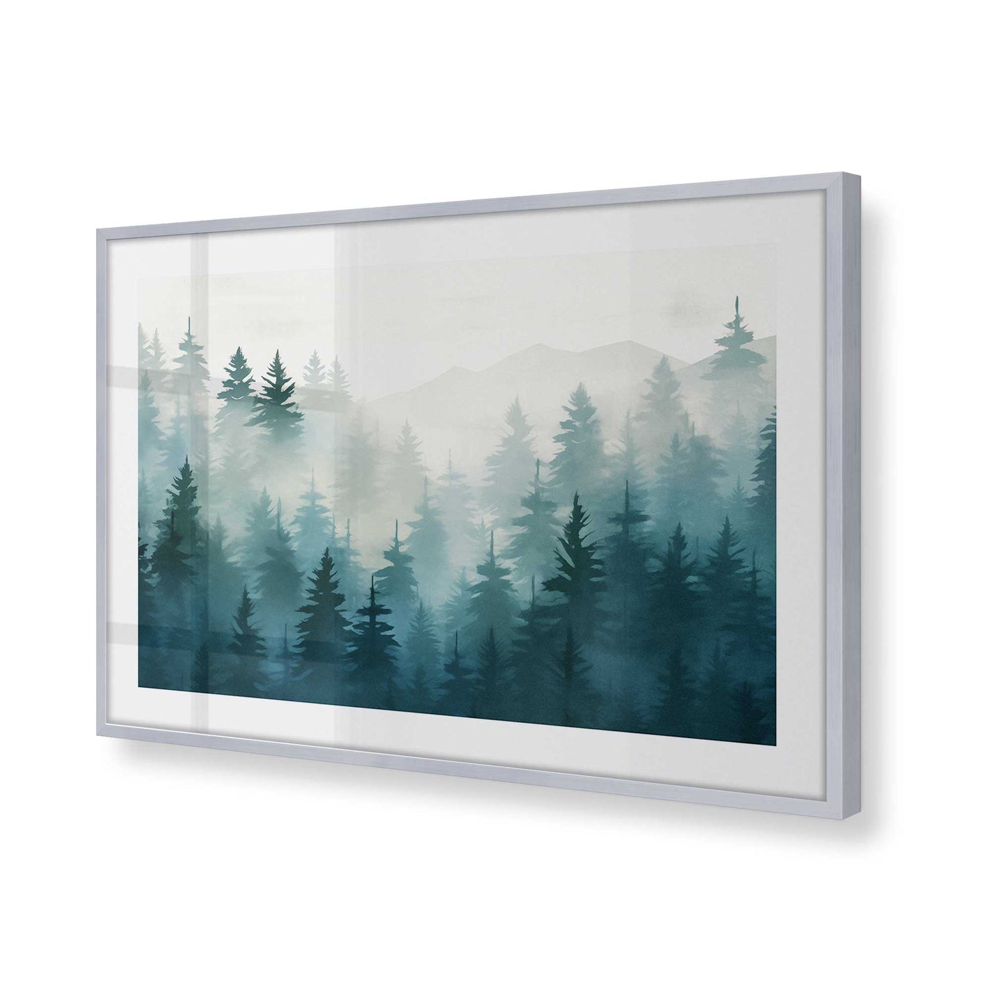 [Color:Polished Chrome], Picture of art in a Polished Chrome frame of the corner