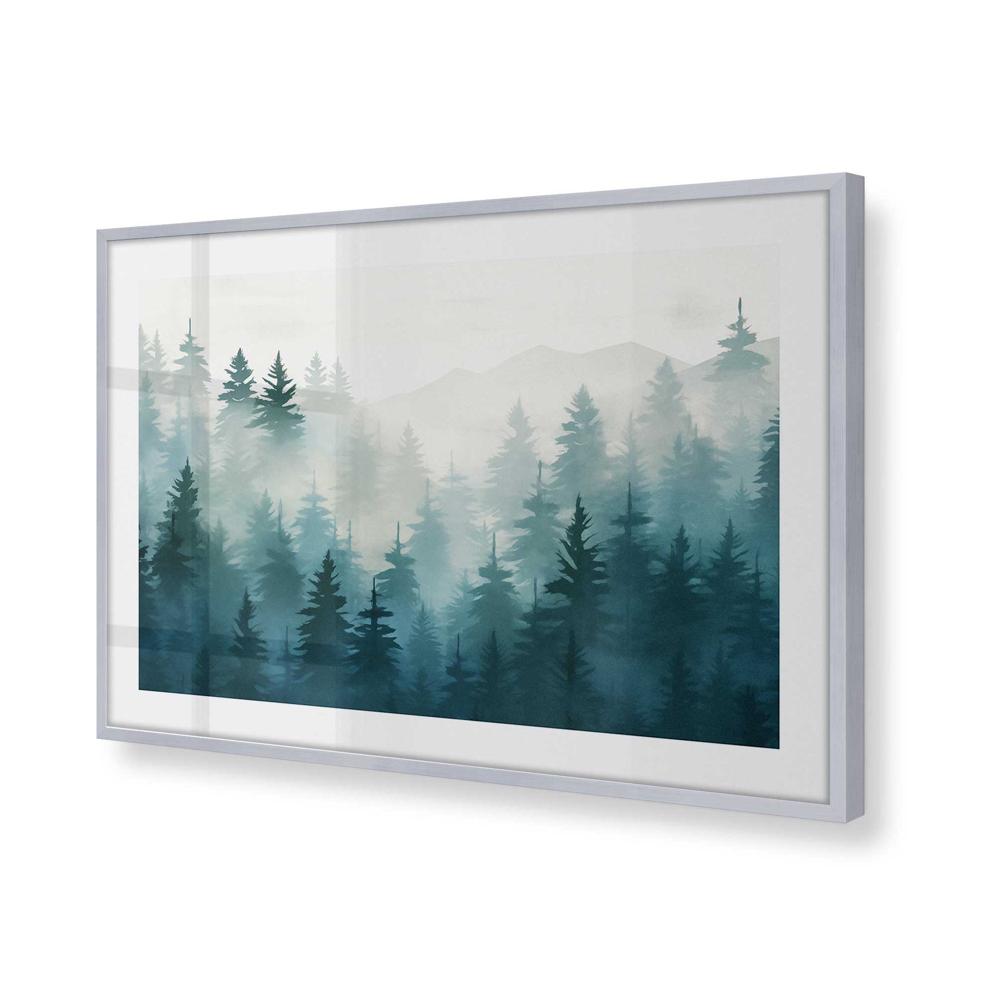 [Color:Polished Chrome], Picture of art in a Polished Chrome frame of the corner