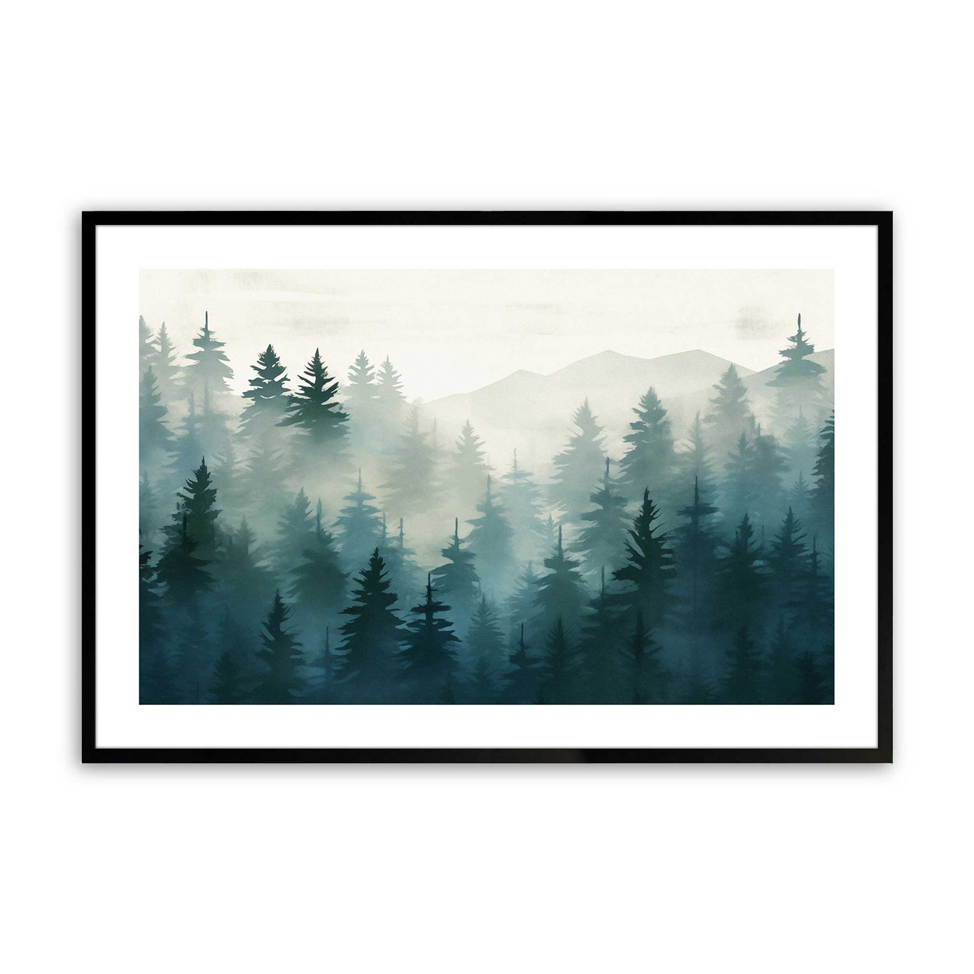 [Color:Satin Black], Picture of art in a Satin Black frame