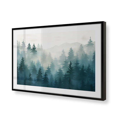 [Color:Satin Black], Picture of art in a Satin Black frame of the corner