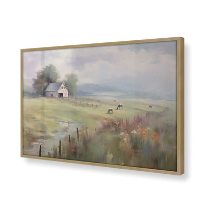 [Color:Brushed Gold], Picture of art in a Brushed Gold frame of the corner