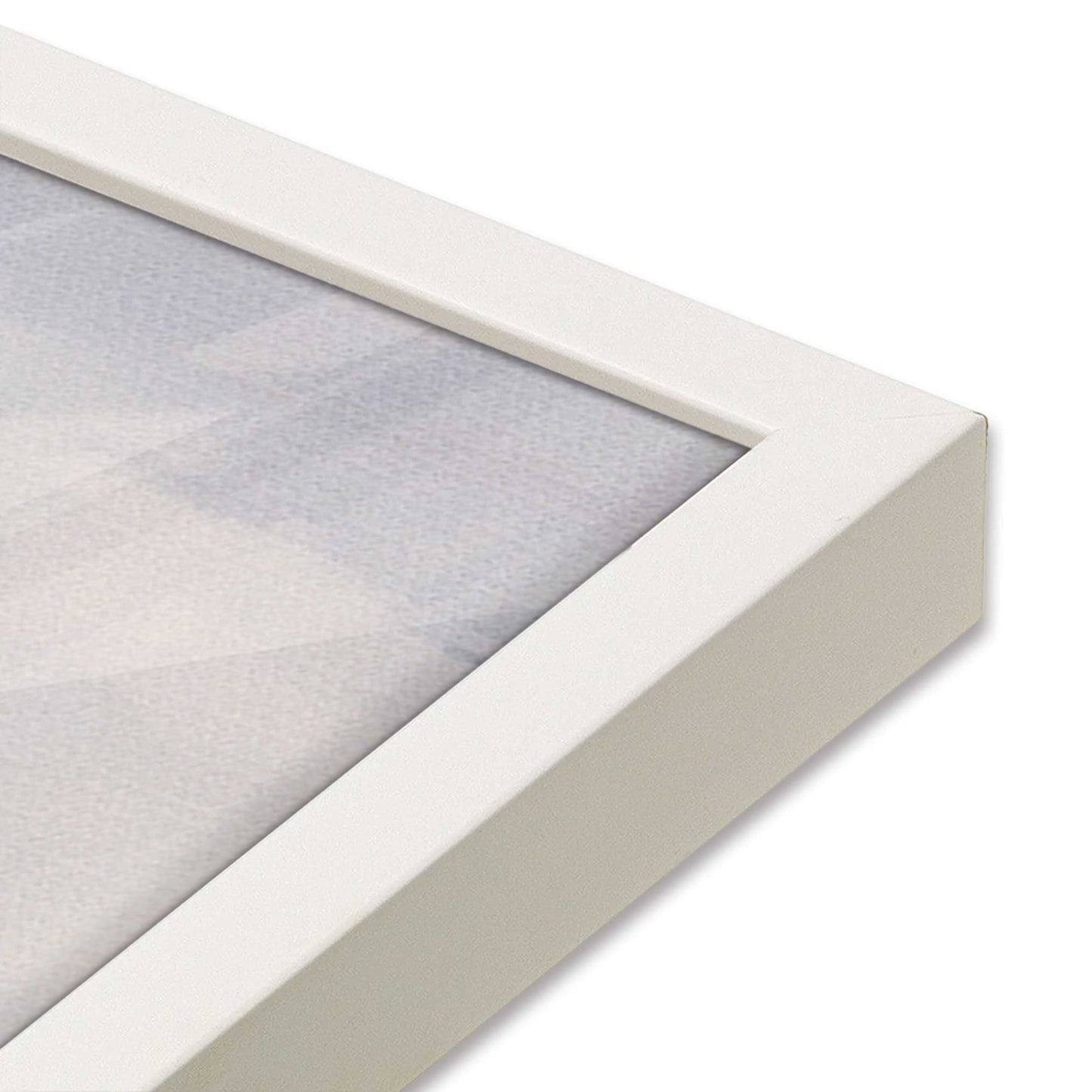 [Color:Opaque White], Picture of art in a Opaque White frame at an angle