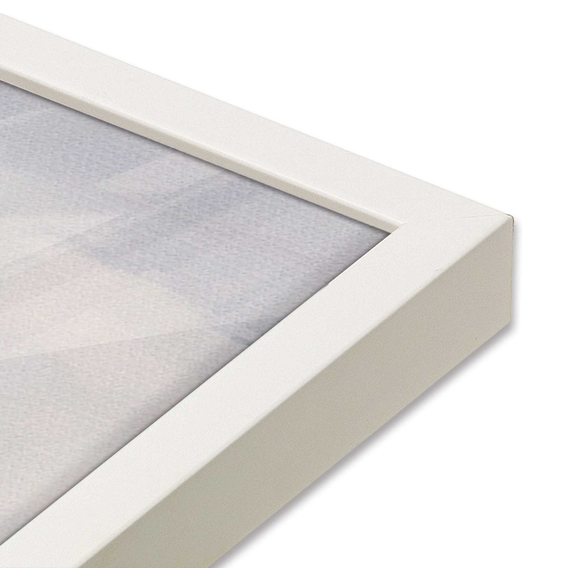 [Color:Opaque White], Picture of art in a Opaque White frame at an angle