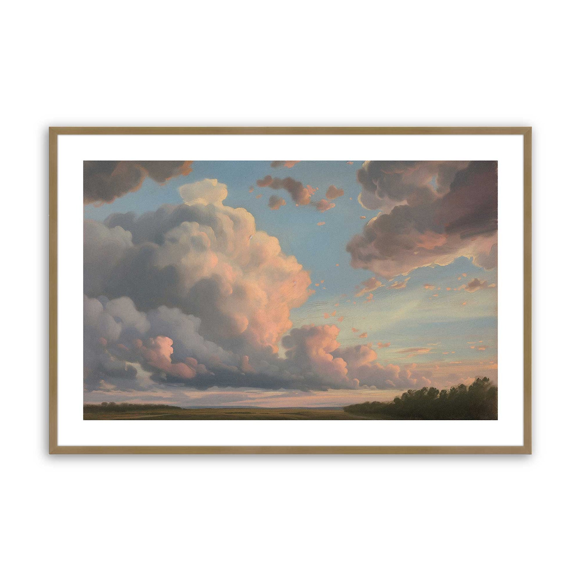 [Color:Brushed Gold], Picture of art in a Brushed Gold frame