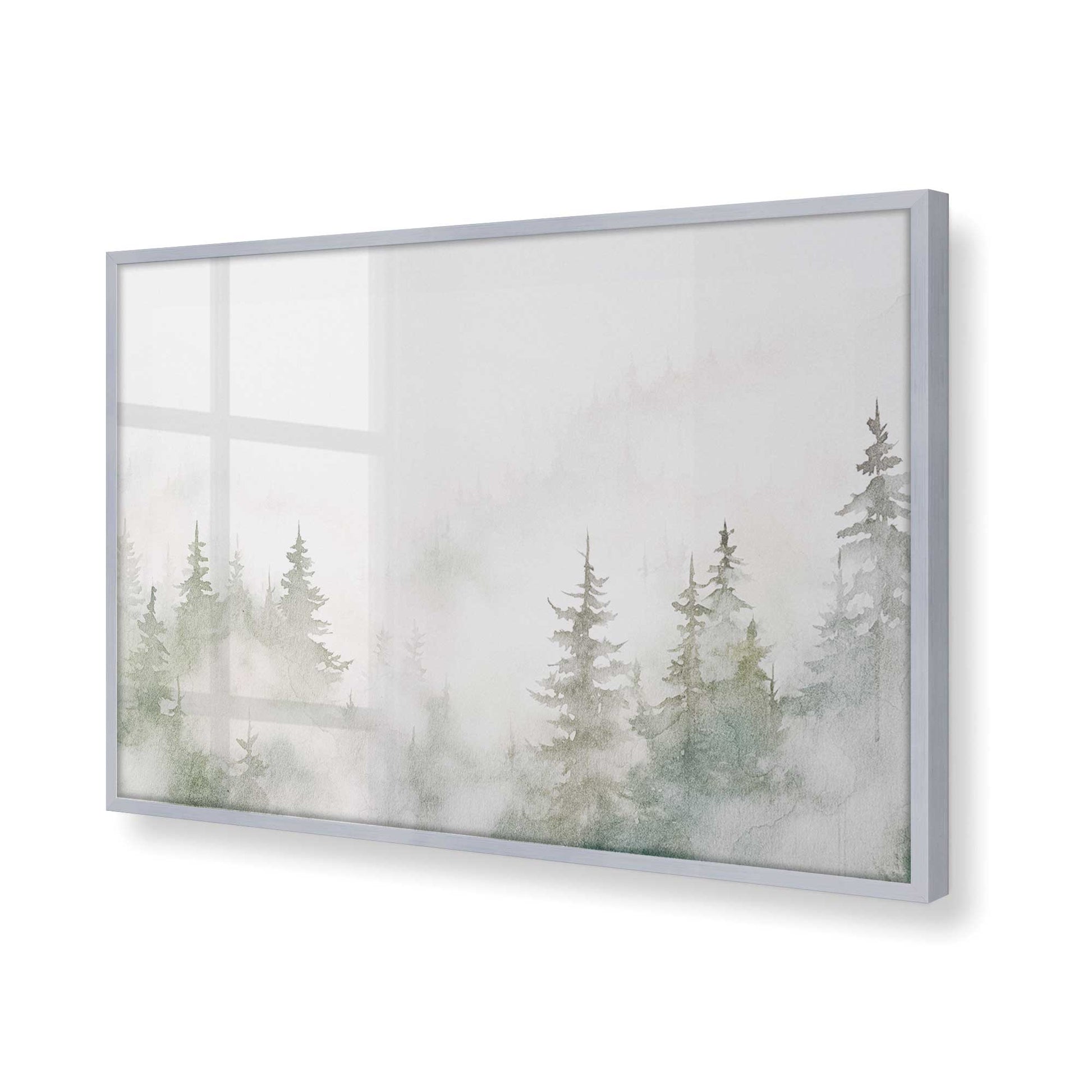 [Color:Polished Chrome], Picture of art in a Polished Chrome frame of the corner