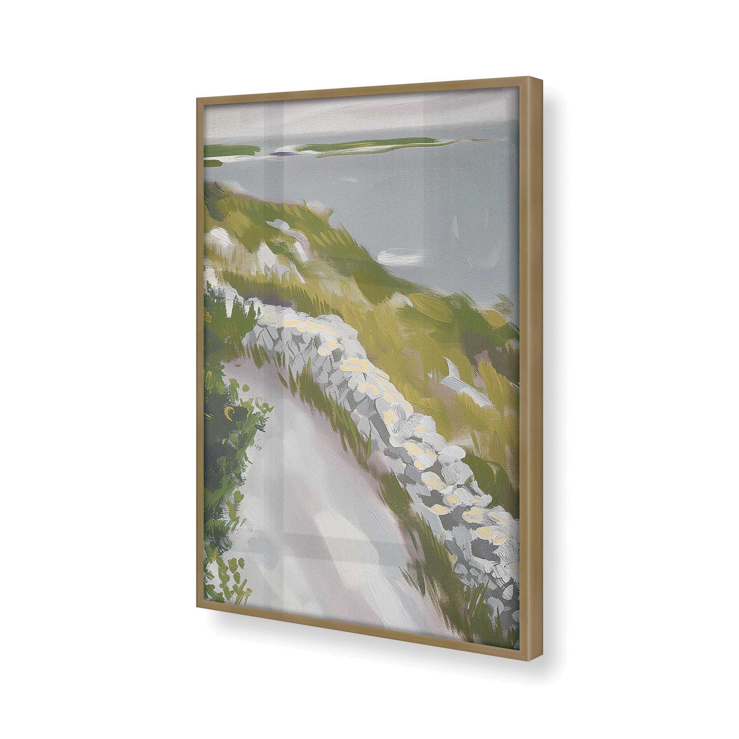 [Color:Brushed Gold], Picture of art in a Brushed Gold frame of the corner
