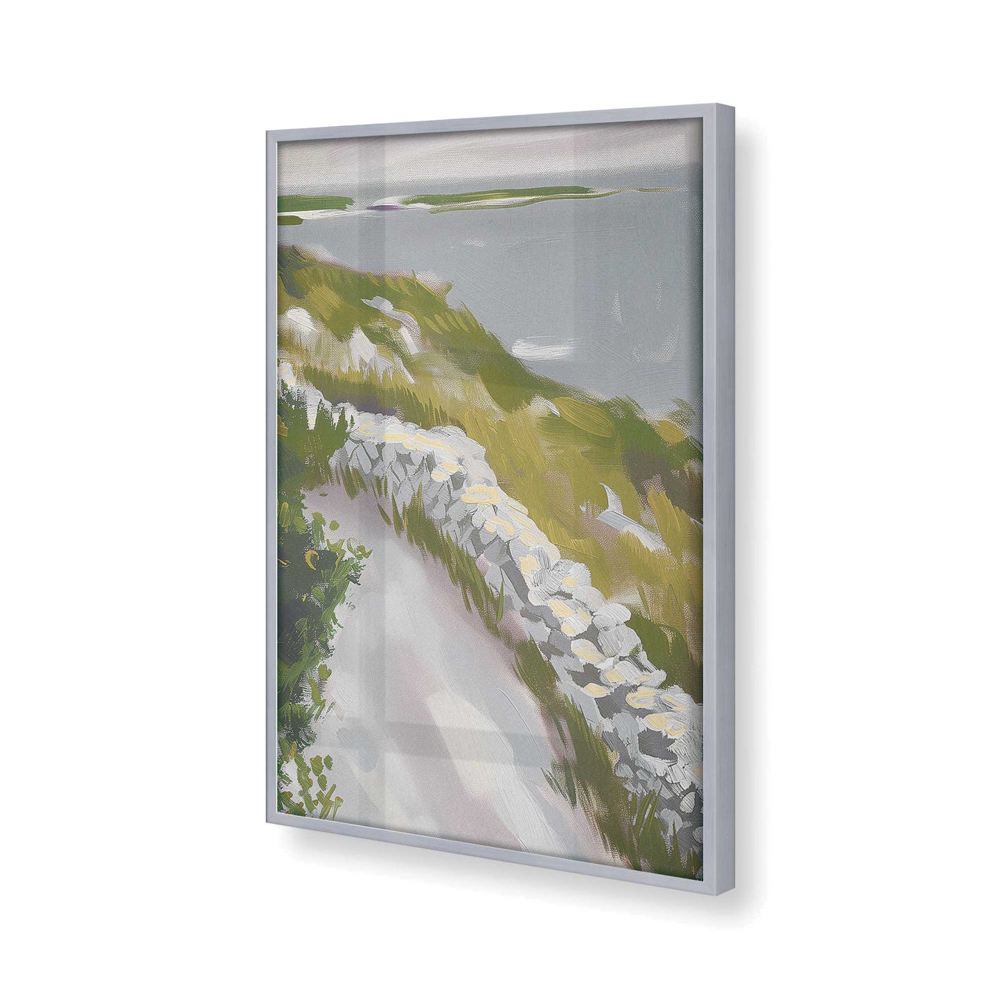 [Color:Polished Chrome], Picture of art in a Polished Chrome frame of the corner