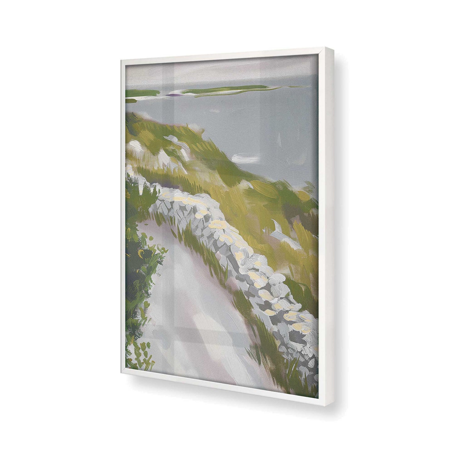 [Color:Opaque White], Picture of art in a Opaque White frame of the corner