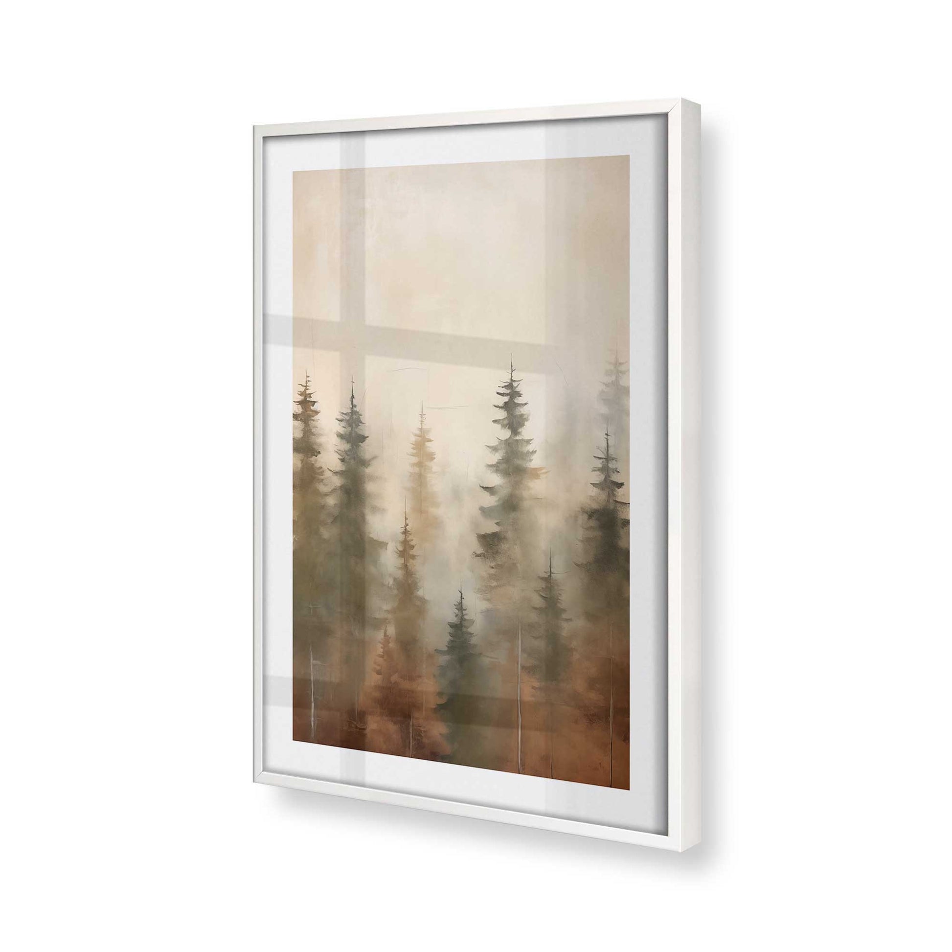 [Color:Opaque White], Picture of art in a Opaque White frame of the corner