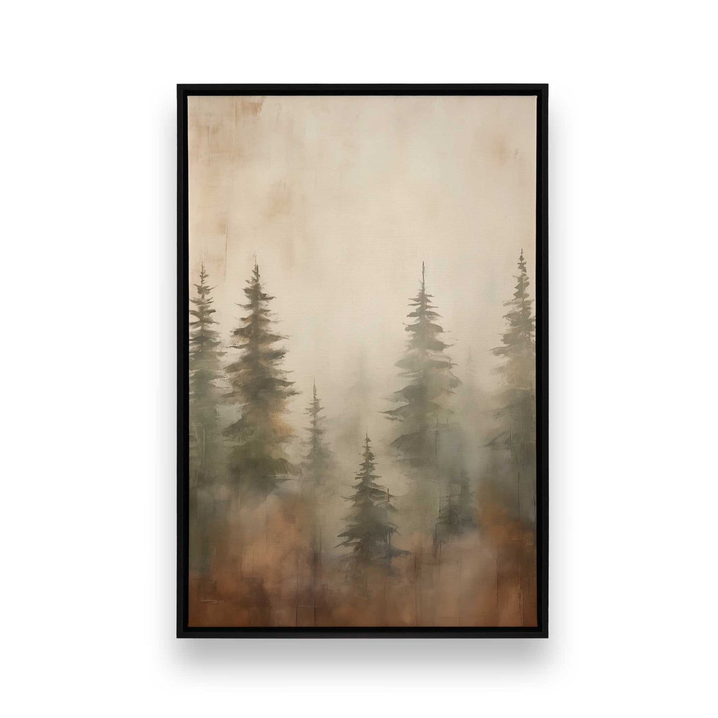 Forest Glow in Warm Tones Canvas Print, Set of 2