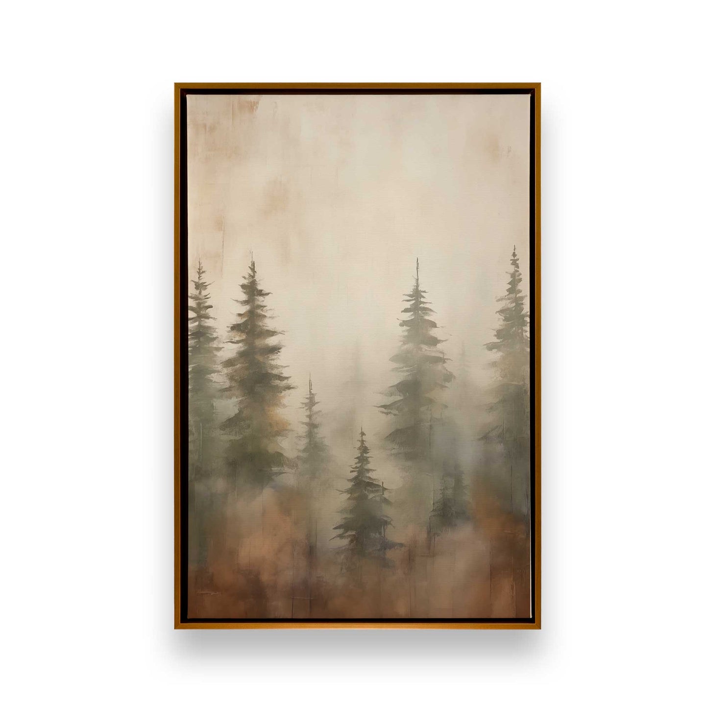 Forest Glow in Warm Tones Canvas Print, Set of 2