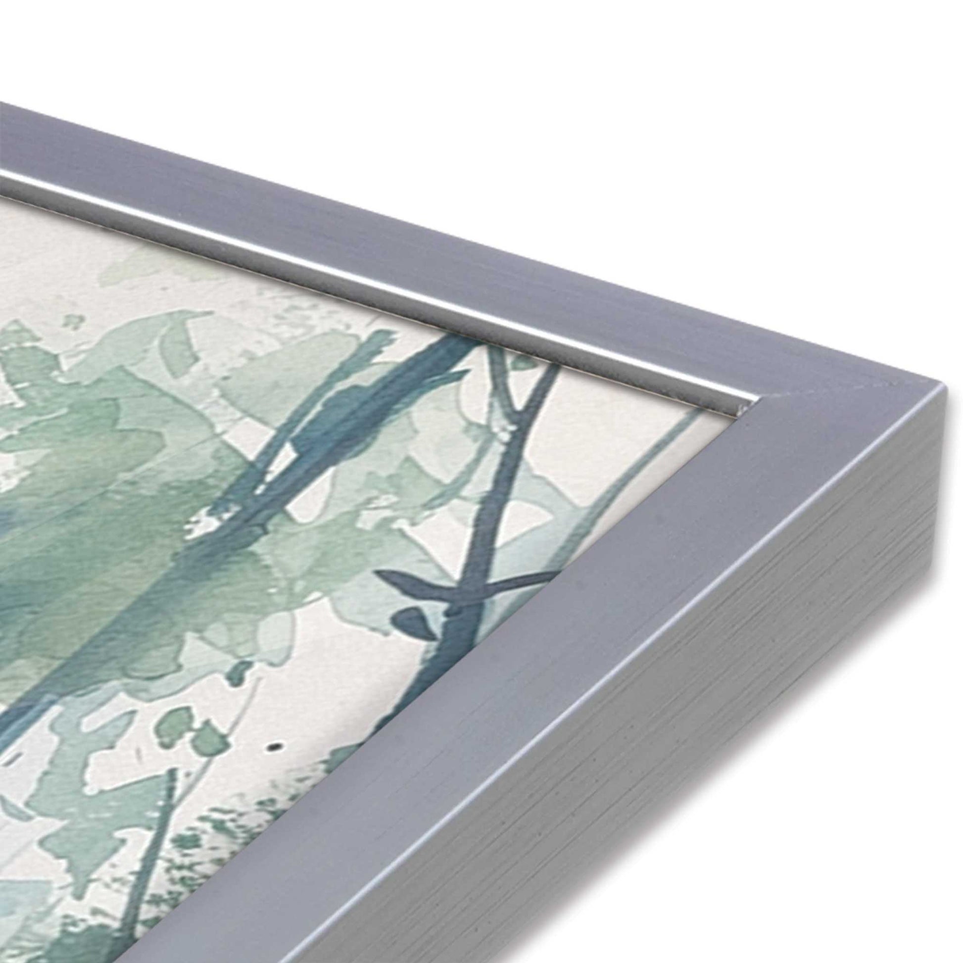 [Color:Polished Chrome], Picture of art in a Polished Chrome frame at an angle
