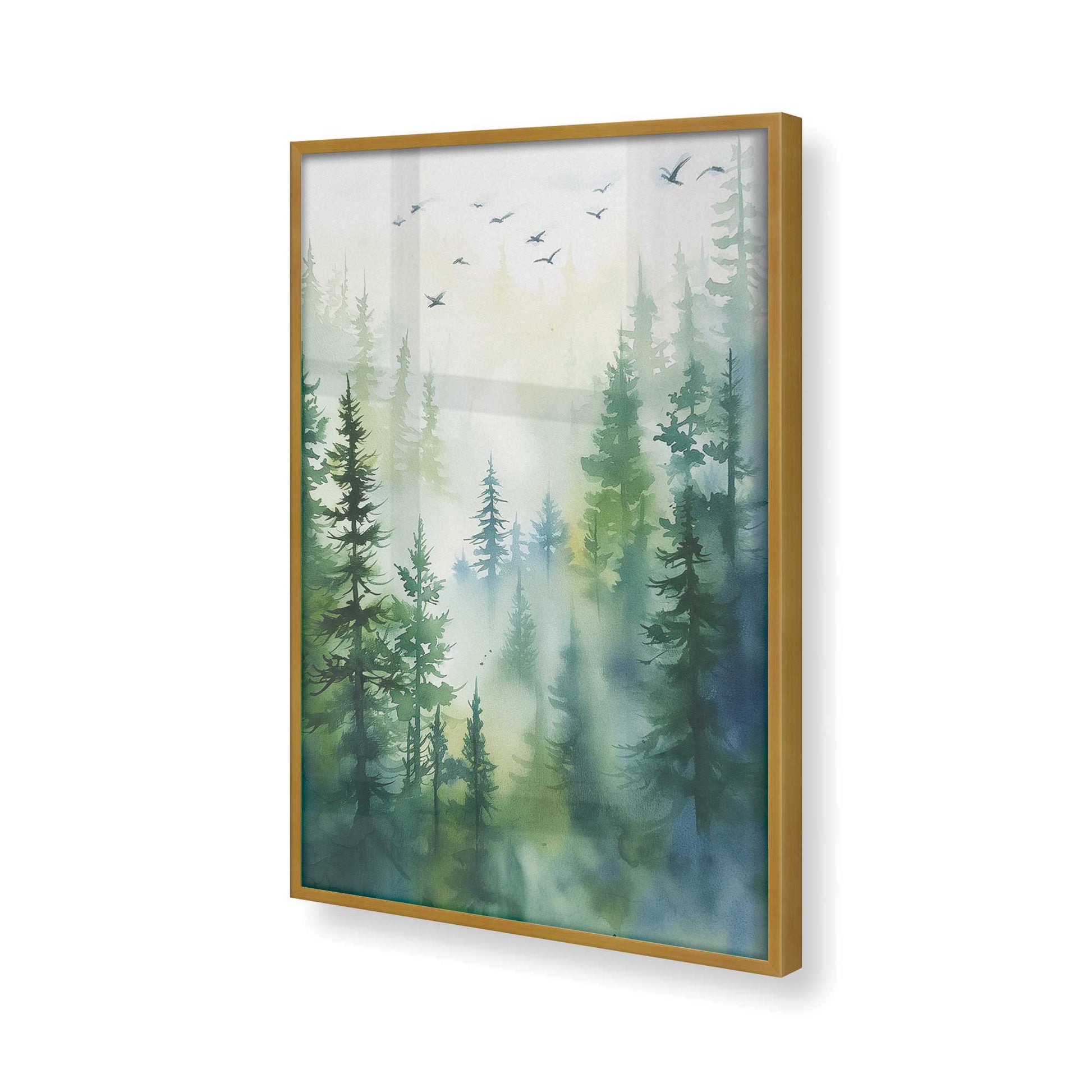 [Color:Polished Gold], Picture of art in a Polished Gold frame of the corner
