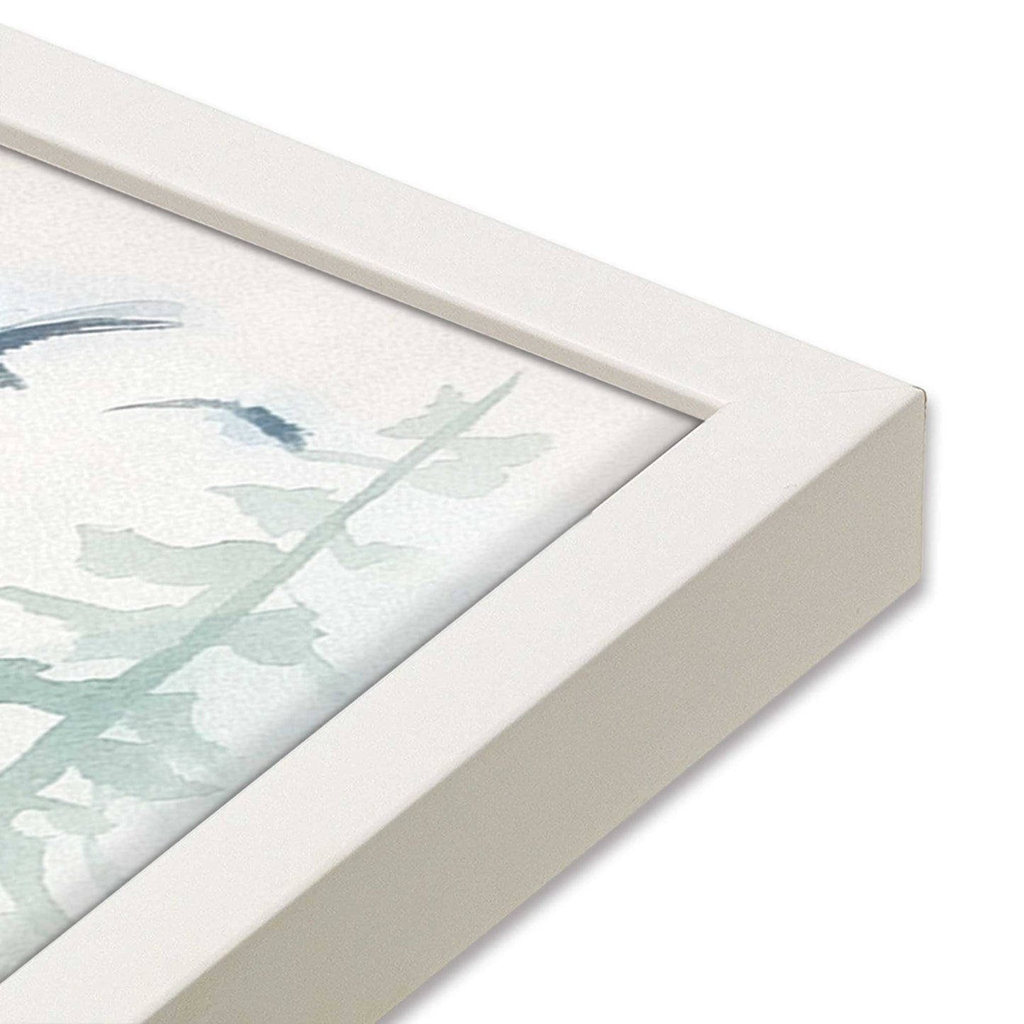 [Color:Opaque White], Picture of art in a Opaque White frame at an angle