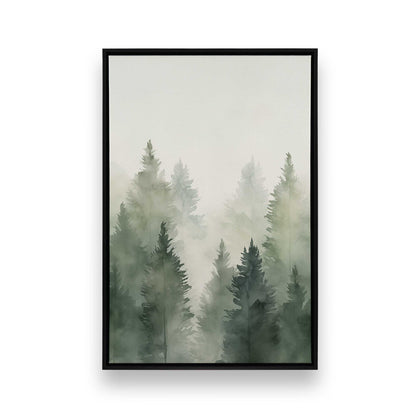 Foggy Pines Canvas Print, Set of 3
