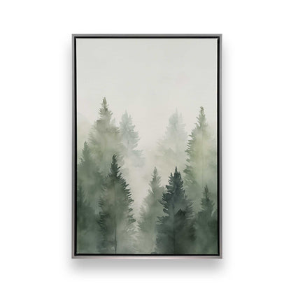 Foggy Pines Canvas Print, Set of 3