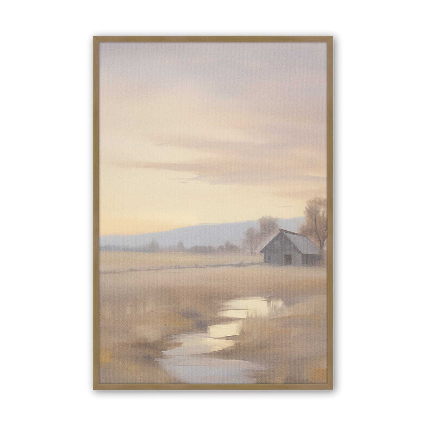 [Color:Brushed Gold], Picture of art in a Brushed Gold frame