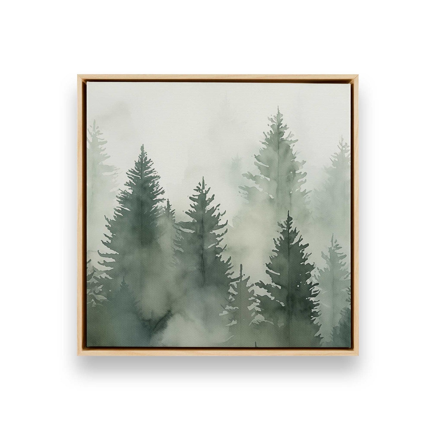 Hazy Forest Morning Canvas Print, Set of 3