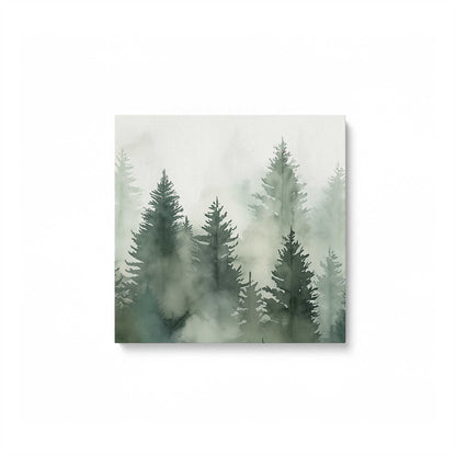 Hazy Forest Morning Canvas Print, Set of 3