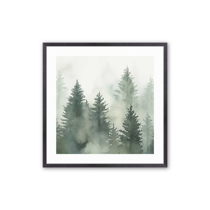 Hazy Forest Morning Art Print, Set of 3