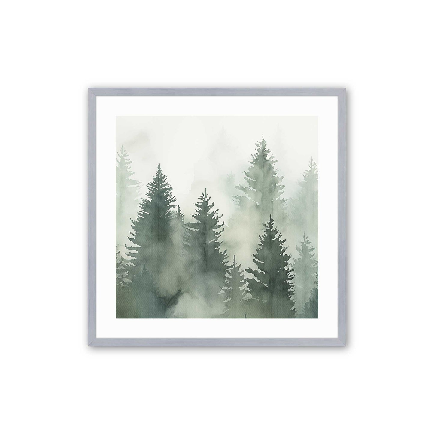 Hazy Forest Morning Art Print, Set of 3