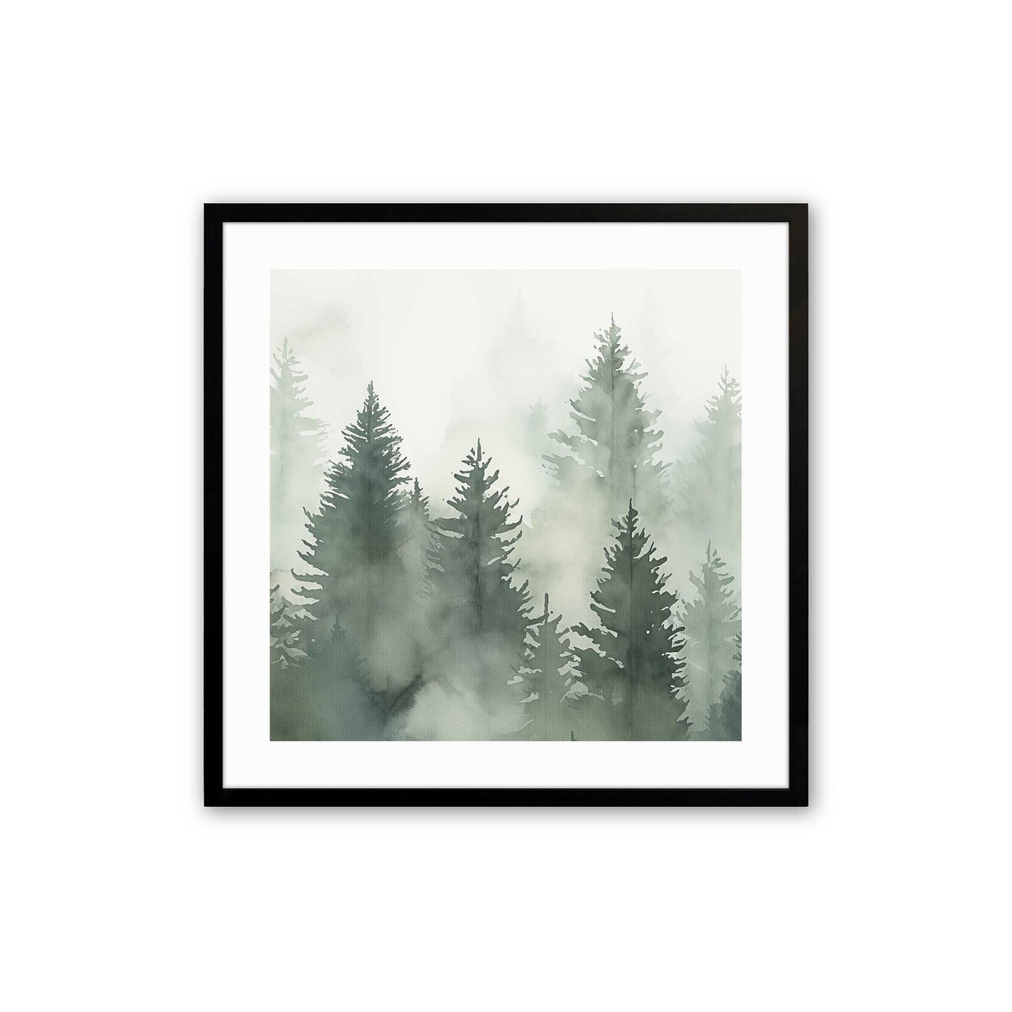 Hazy Forest Morning Art Print, Set of 3