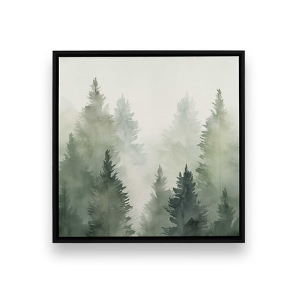Hazy Forest Morning Canvas Print, Set of 3