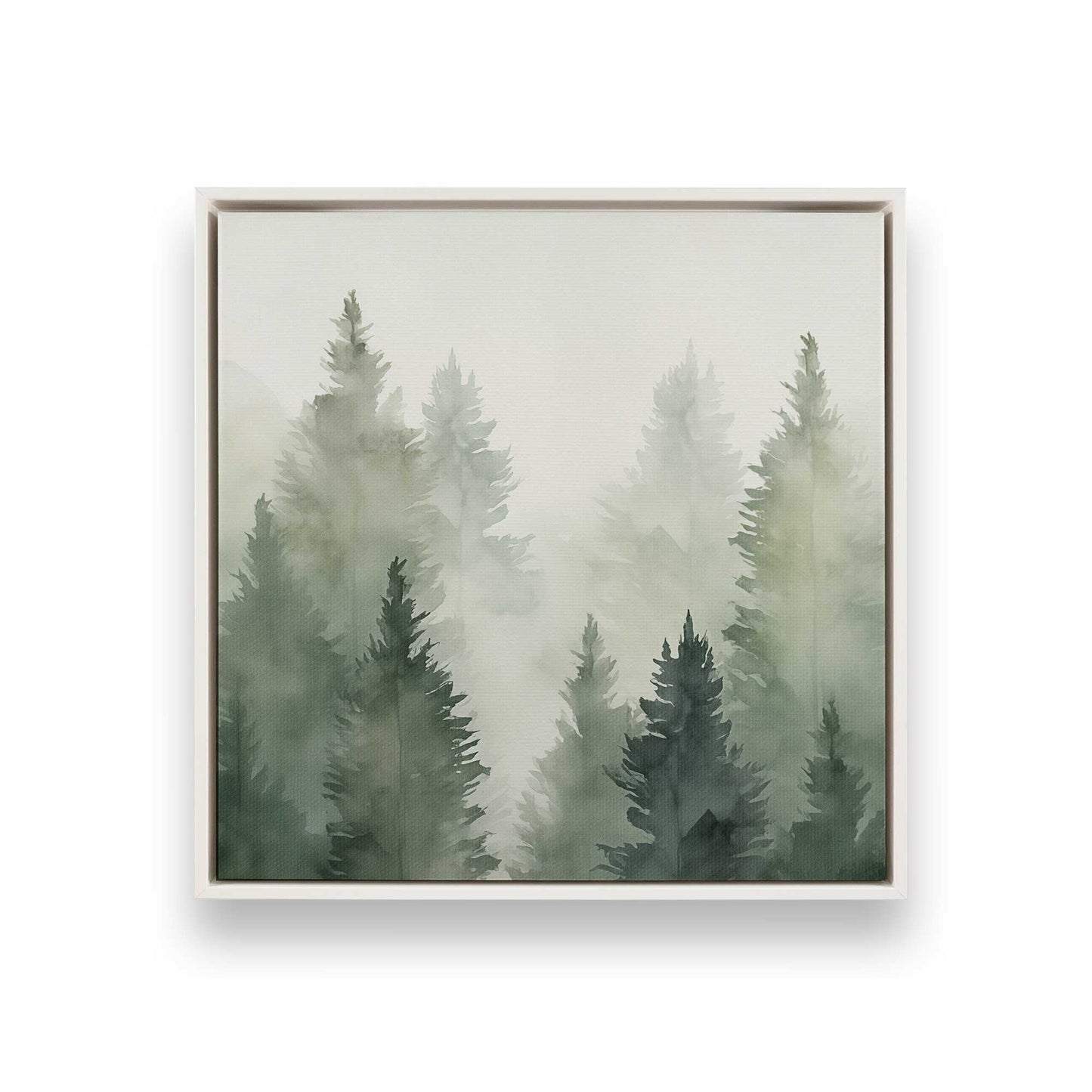 Hazy Forest Morning Canvas Print, Set of 3