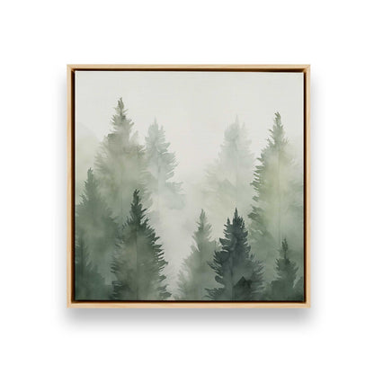 Hazy Forest Morning Canvas Print, Set of 3