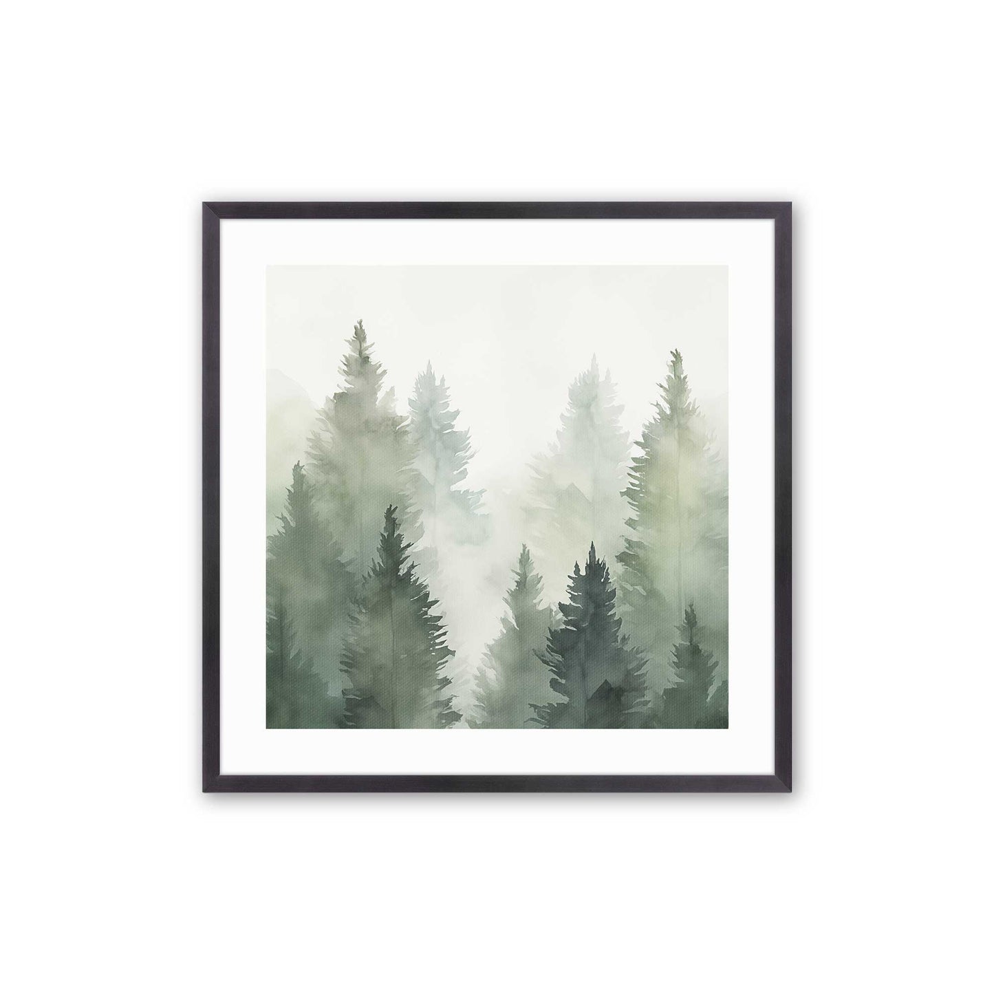 Hazy Forest Morning Art Print, Set of 3