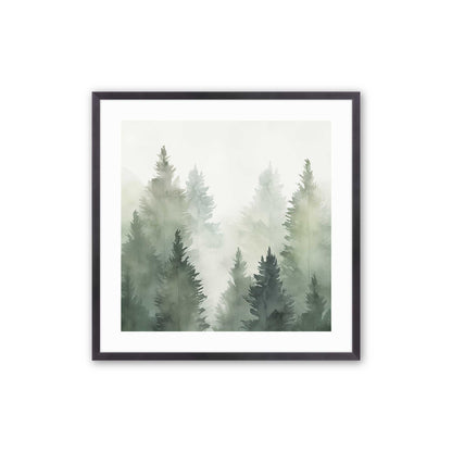 Hazy Forest Morning Art Print, Set of 3