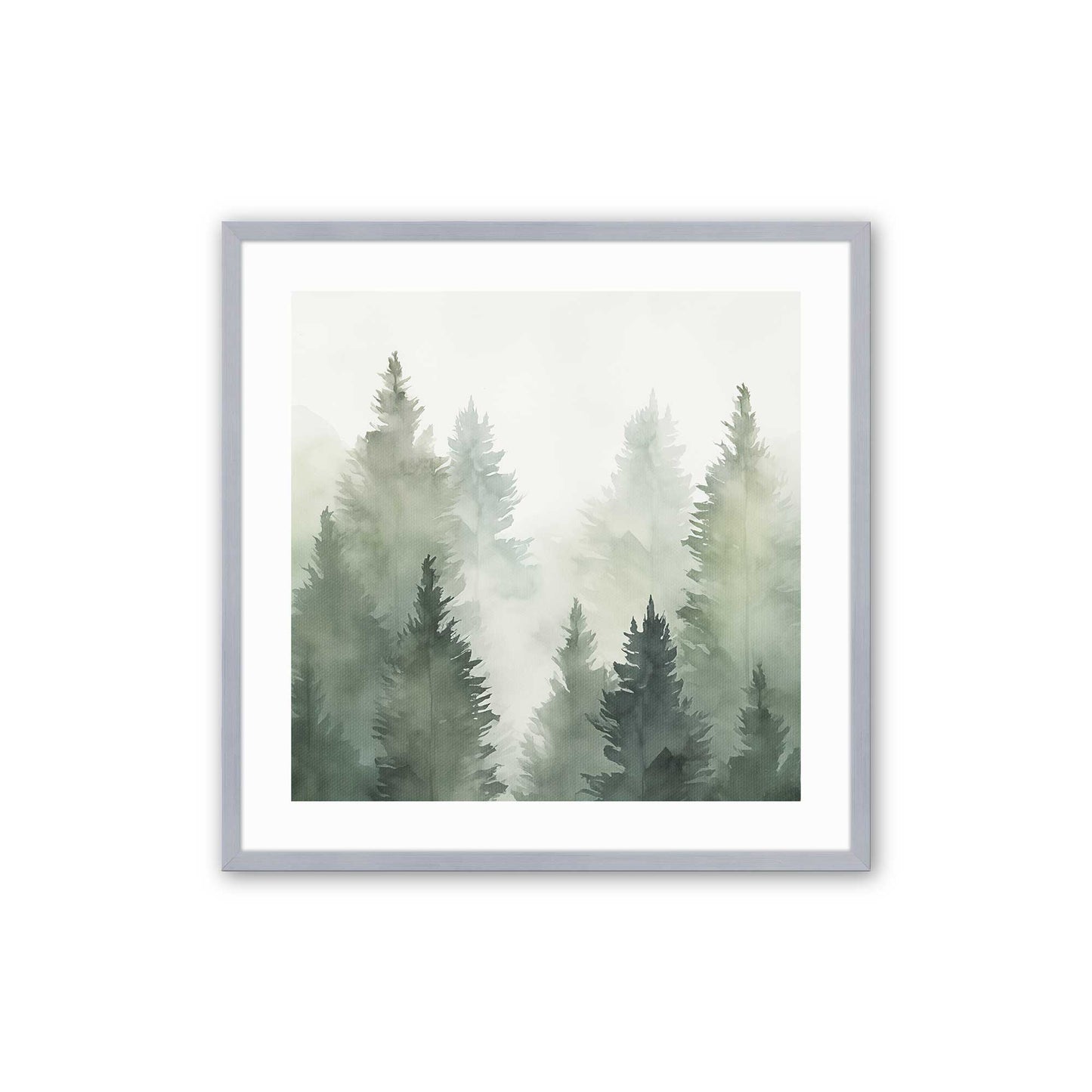 Hazy Forest Morning Art Print, Set of 3