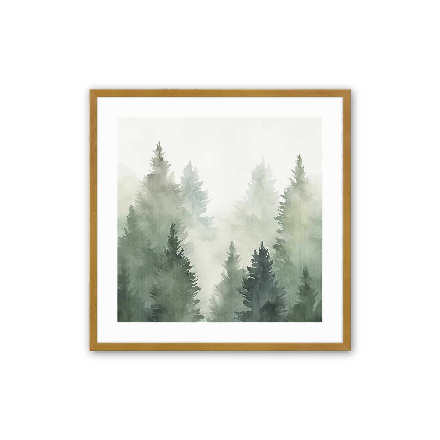 Hazy Forest Morning Art Print, Set of 3