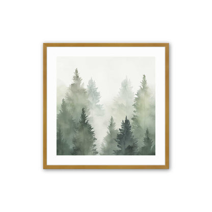 Hazy Forest Morning Art Print, Set of 3