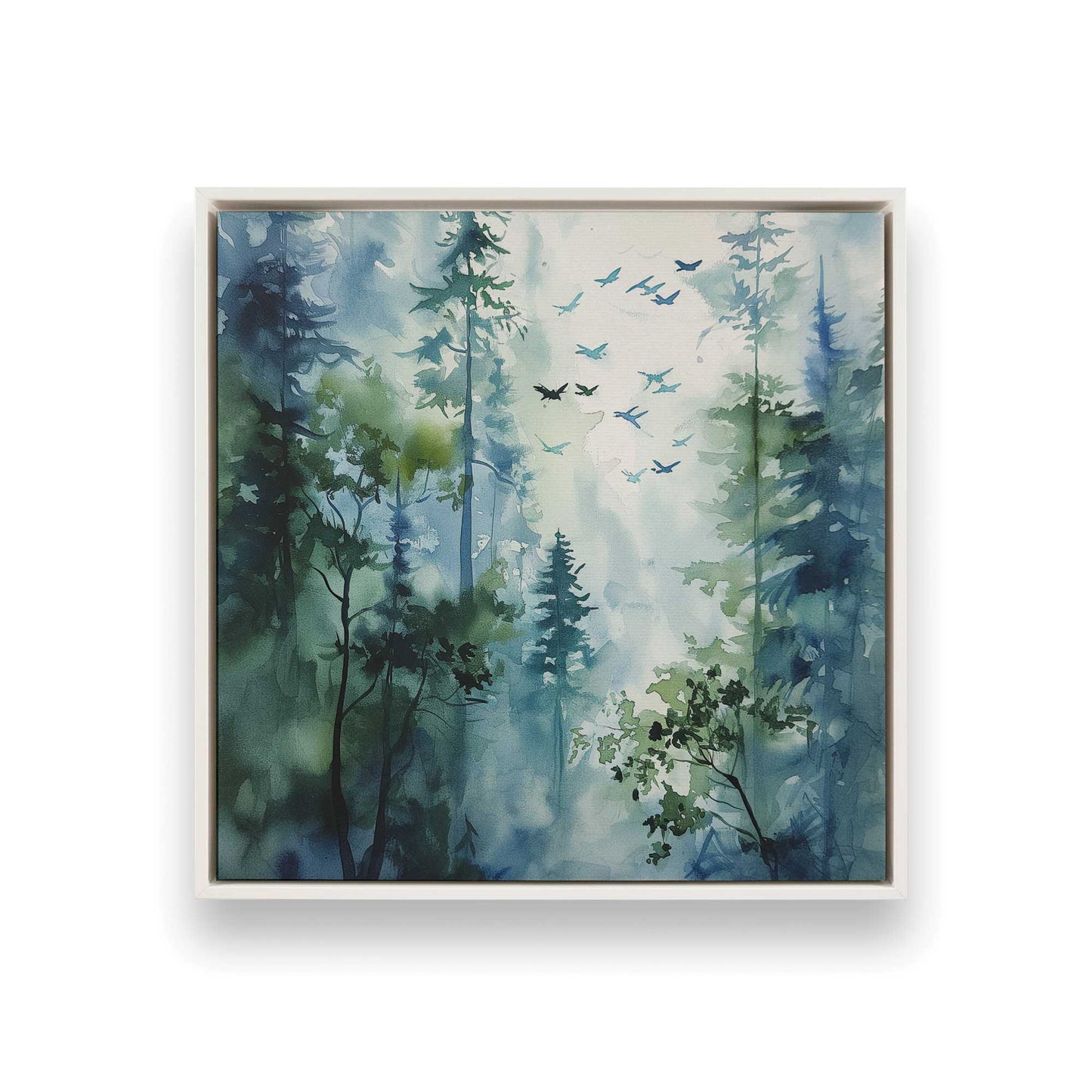 Quiet Forest Morning Canvas Print, Set of 2