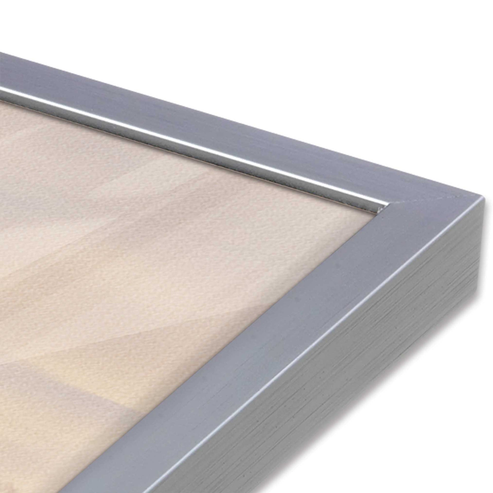 [Color:Polished Chrome], Picture of art in a Polished Chrome frame of the corner