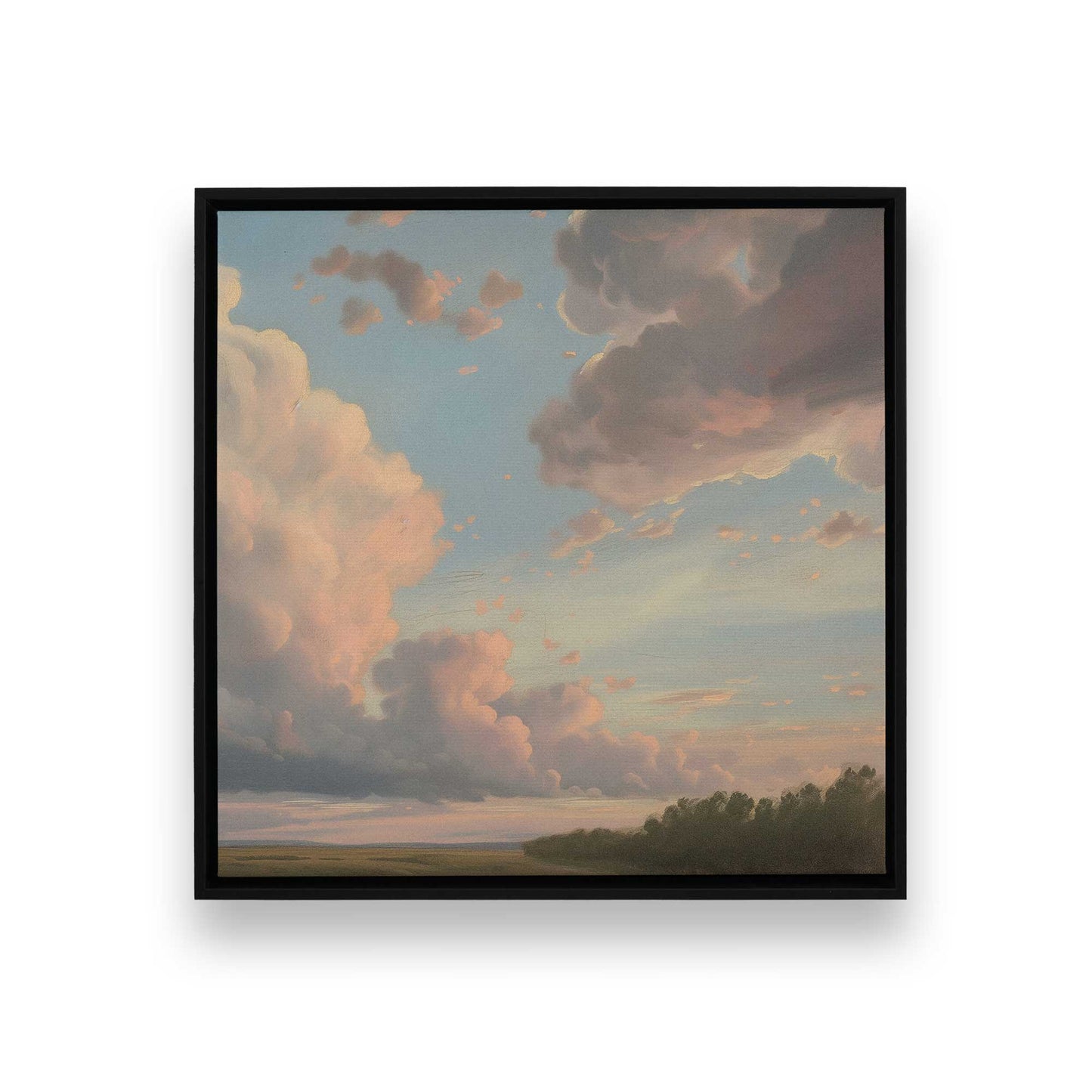 Radiant Evening Clouds Canvas Print, Set of 2