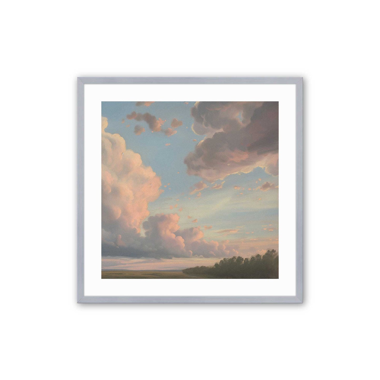 Radiant Evening Clouds Art Print, Set of 2