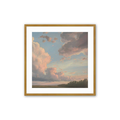 Radiant Evening Clouds Art Print, Set of 2