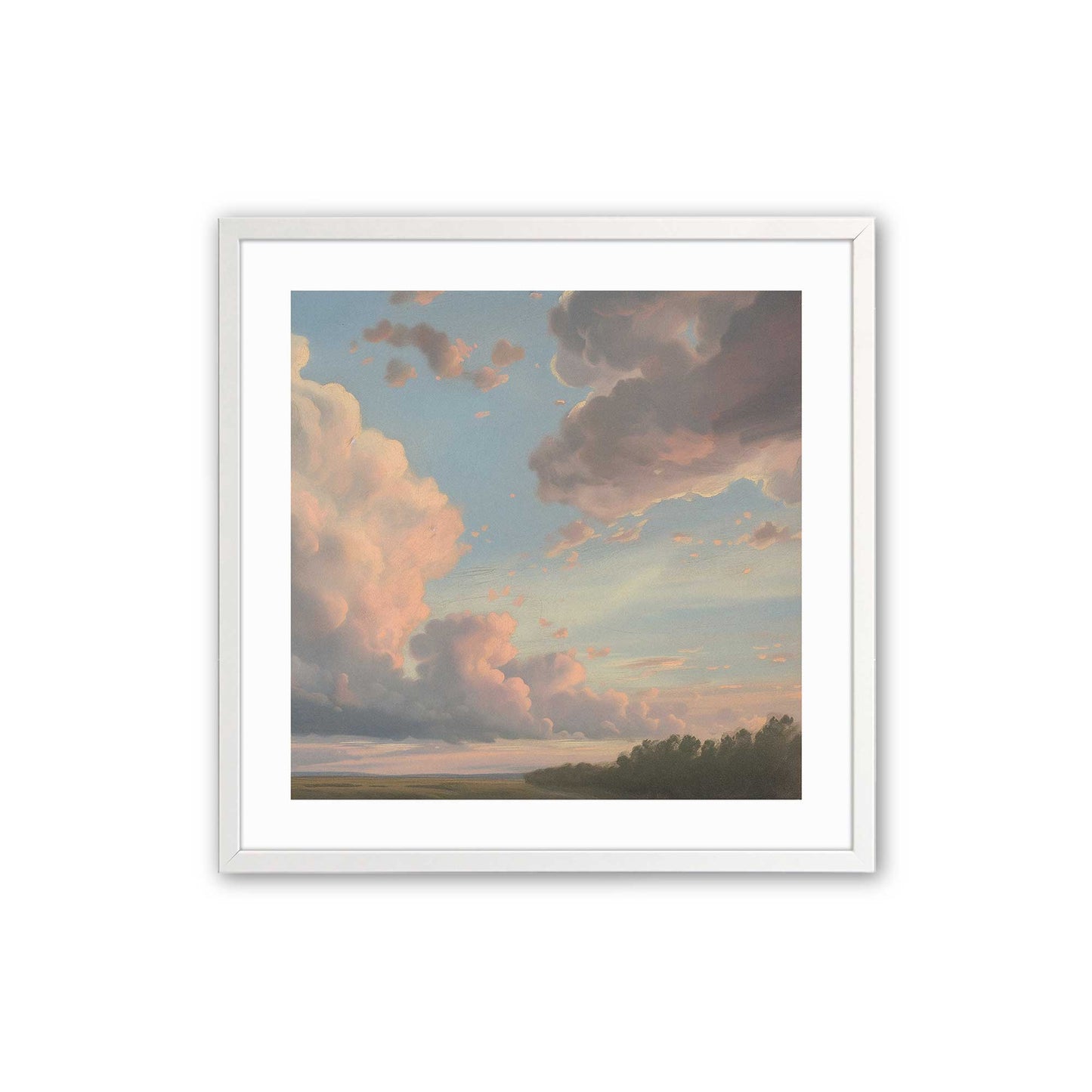 Radiant Evening Clouds Art Print, Set of 2