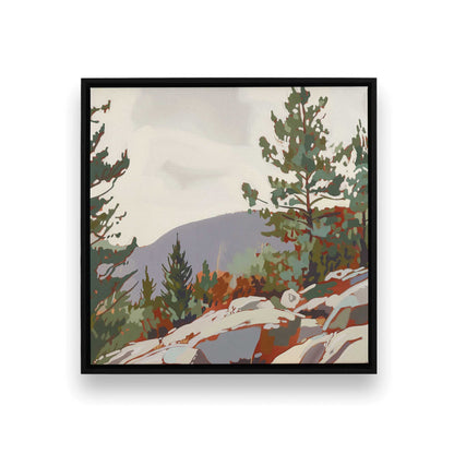 Bold Rocks and Pines Canvas Print, Set of 2