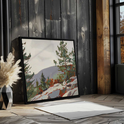 Bold Rocks and Pine II Canvas Print