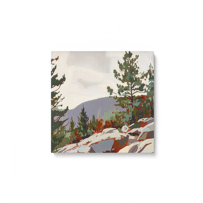 Bold Rocks and Pines Canvas Print, Set of 2