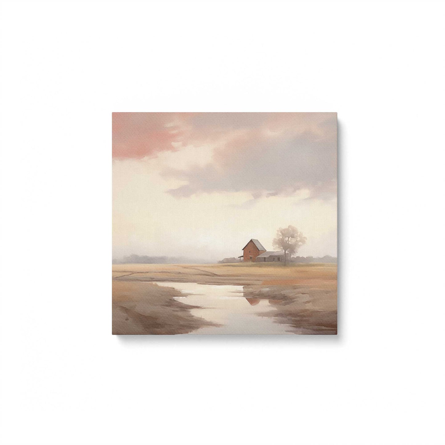 Quiet Country Farm Scenes Canvas Print, Set of 2