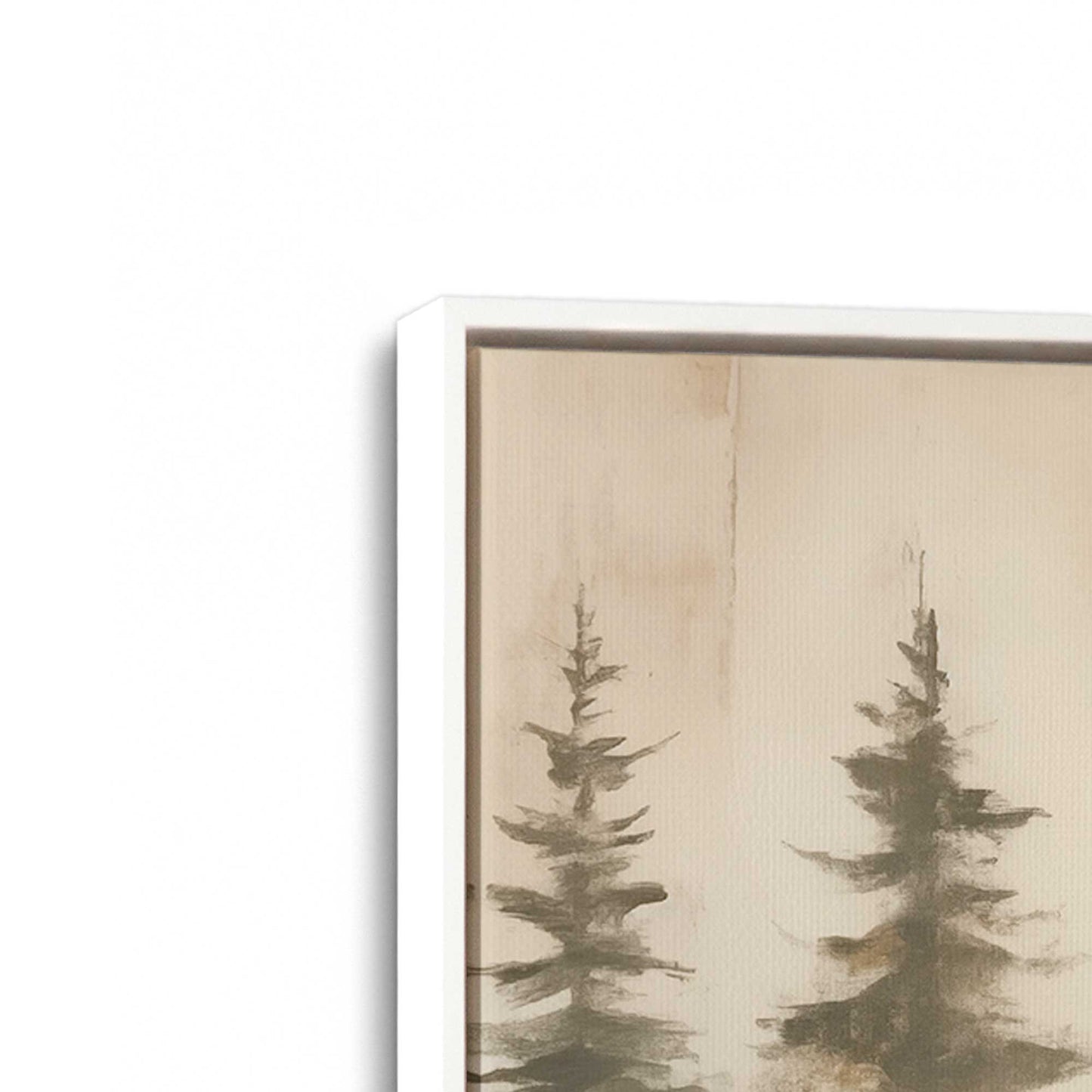 Foggy Autumn Pines Canvas Print, Set of 2